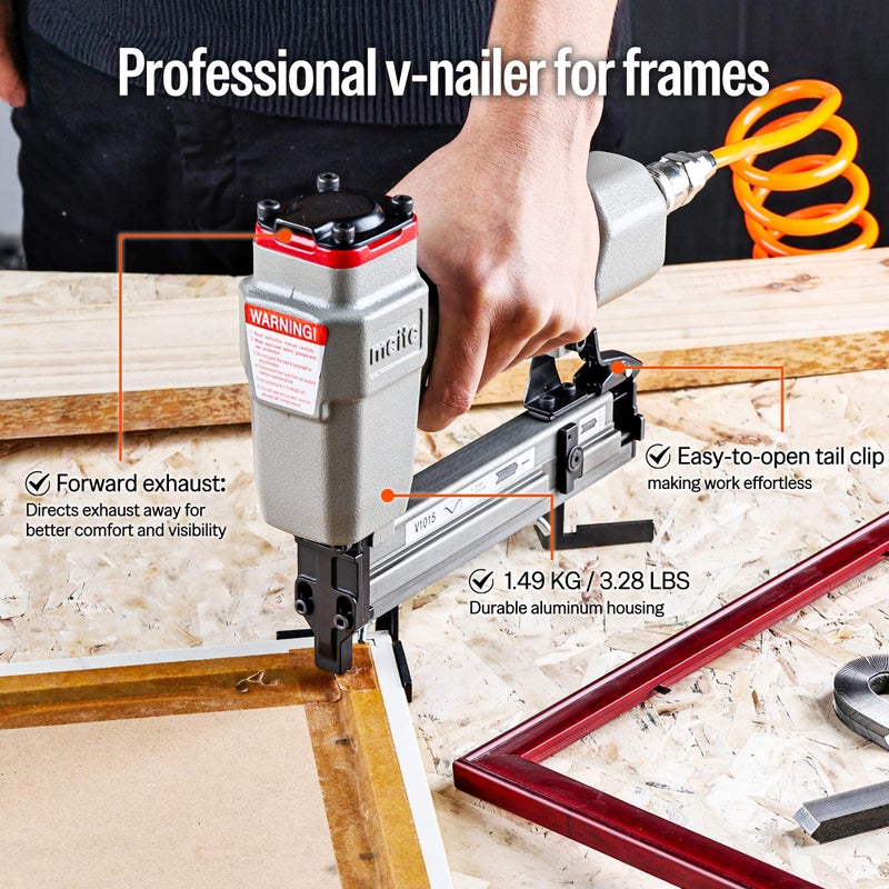 meite V-Nailer Series V1015B Picture Frame Joiner or Picture Frame Nailer (Size 9/32-Inch to 19/32-Inch) - Image 2